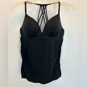 Athleta Black Tankini Top, NWT, size M